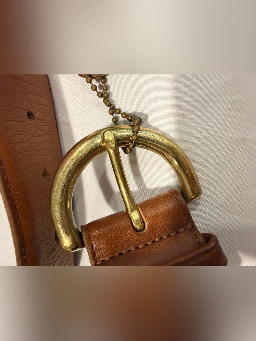 Vintage Coach Brown Leather Belt